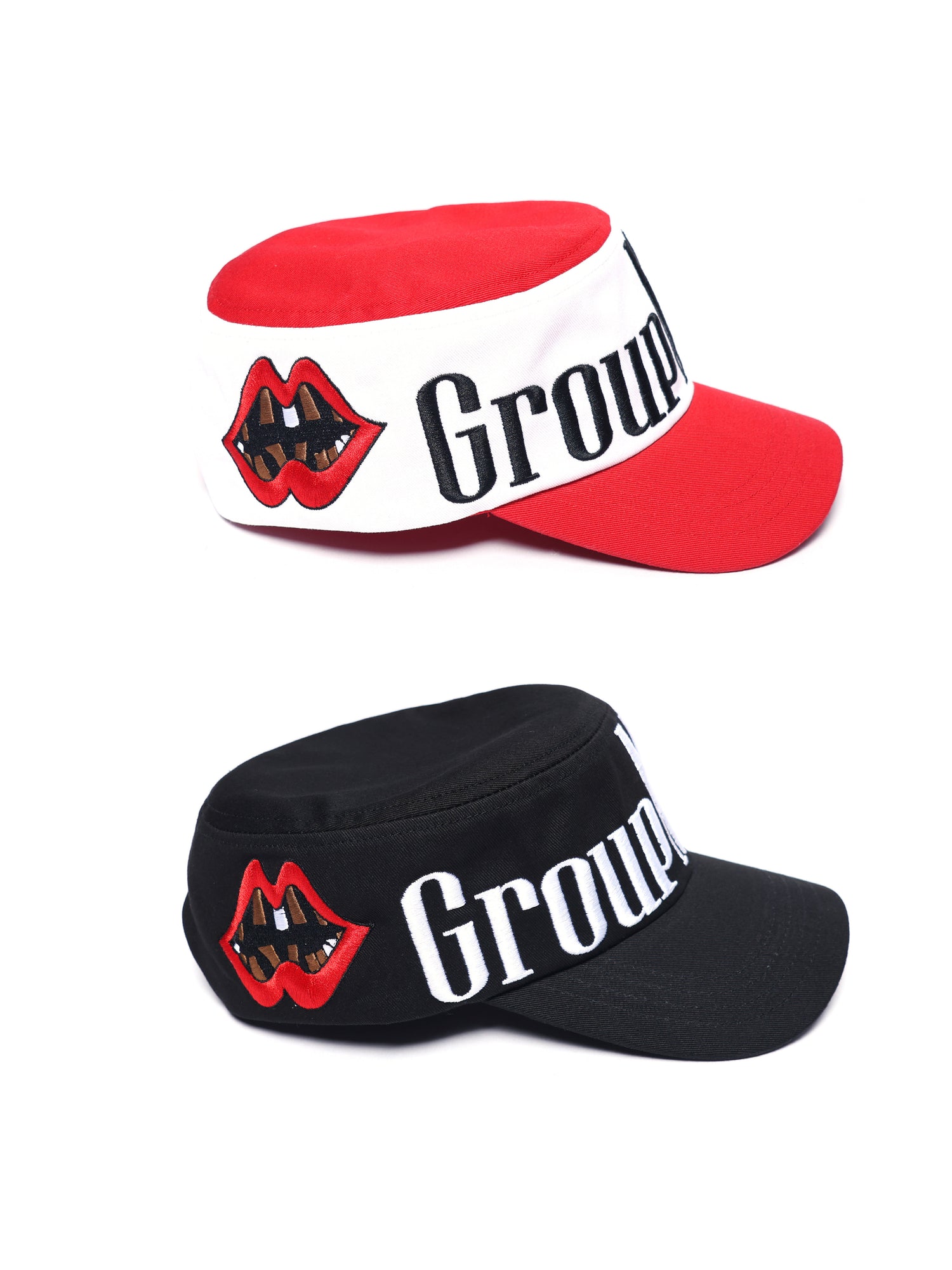 GROUPMAREK[GMK] Marekboro two-tone flat top embroidered duck tongue casual curved brim hat